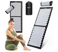 HyperMotion Alfombra de Acupresión XL 130cm con Cojín - Set 3 en 1 Alfombra con Púas Extra Larga para Masaje Completo de Espalda, Piernas y Cuello - 17.388 Puntos para Cervicales