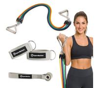 HyperMotion Bandas Elásticas de Resistencia para Entrenamiento, Set de Fitness con Accesorios, Bandas de Ejercicio para Casa y Gimnasio