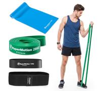 HyperMotion Bandas Elásticas de Resistencia para Entrenamiento, Set de Fitness con Accesorios, Bandas de Ejercicio para Casa y Gimnasio