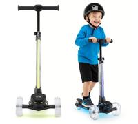 HyperMotion Becky - Patinete de Triciclo para niños de 3 a 8 años con iluminación LED RGB, Altura Regulable