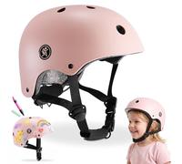 HyperMotion Casco Infantil Rosa Talla S 46-56 cm Ajustable para Bicicleta, Patinete y Monopatín