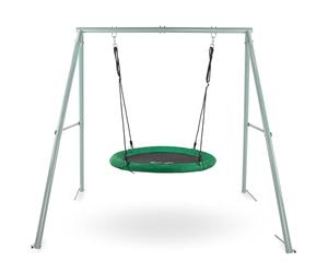 HyperMotion Columpio Jardín Exterior con Marco en A - Parque Infantil Exterior Resistente hasta 150kg - Columpios Infantiles Ajustables con Asiento Nido para 1-2 Niños