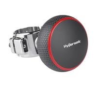 Hypersonic Pomo grande para volante, giratorio para volante, mango de potencia suave y duradero con rodamiento para coches, camiones, tractores, barcos, cortacéspedes y carretillas elevadoras (rojo)