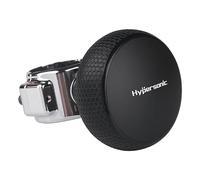 Hypersonic Pomo grande para volante, giratorio para volante, mango de potencia suave y duradero con rodamiento para coches, camiones, tractores, barcos, cortacéspedes y carretillas elevadoras (negro)