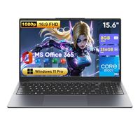 HYPERSTRIX Computadora portátil de 15.6 pulgadas 2 en 1, Win 11 Pro 16GB RAM 512GB SSD Core m3 8100Y (hasta 3.40 GHz), MS Office 365 ultrafina, pantalla táctil FHD, Wi-Fi 5, BT5.1, RJ45, teclado