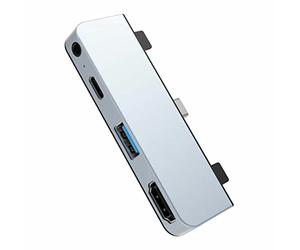 HyperWheels HyperDrive 4-in-1 USB C Hub for iPad Pro (Silver)