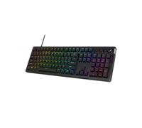 HyperX Alloy Rise - Teclado mecánico para juegos intercambiable en caliente, PC, sensor de luz ambiental, montaje en junta, interruptores lineales