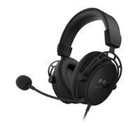 HyperX Auriculares para juegos Cloud Alpha S para PC y PS4, sonido envolvente 7.1, graves ajustables, controladores de doble habitación, mezclador de chat, micrófono con cancelación de ruido de fondo, negros