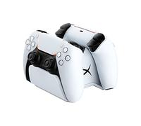 HyperX ChargePlay Duo - Estación de carga para controladores inalámbricos Playstation 5 DualSense, base ponderada y acoplamiento seguro, diseño compacto, cable USB-C incluido