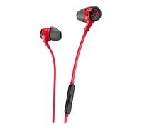HyperX Cloud Earbuds II - Auriculares para Juegos con micrófono, Color Rojo | 4 Tamaños de Almohadillas de Silicona, Botón Multifunción, Compatibles con Nintendo Switch y PC, Rojo