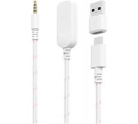 HyperX Cloud III - Auriculares Gaming con Cable, PC, PS5, Xbox, Drivers 53 mm, DTS, Marco Resistente, micrófono 10mm, USB-C, USB-A, Blanco-Rosa