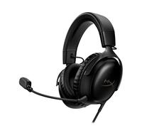 HyperX Cloud III wired Auriculares para Juegos con Cable, PC, PS5, Xbox Series X S, Controladores de 53 mm en ángulo, DTS, micrófono nítido de 10 mm, USB-C USB-A, Negro