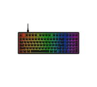 HyperX Eve 1800 - Teclado para juegos, factor de forma 1800, iluminación RGB personalizable de 10 zonas, botones multimedia integrados, interruptores de membrana, color negro