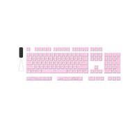 HyperX Pudding Keycaps 2 - Teclas para Teclado translúcidas de Doble Capa, PBT de Doble inyección, 112 Teclas, Layout Americano US, Rosa