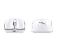 HyperX Pulsefire Haste 2 Mini Wireless - Ratón gaming inalámbrico de tamaño reducido, ultraligero 61g, batería 100h, bluetooth, color blanco