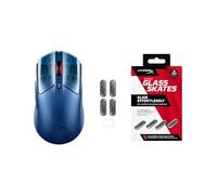 HyperX Pulsefire Haste 2 S - Ratón Gaming inalámbrico, Carcasa de magnesio, Ultra-Ligero 64g, batería 120h, Glass Skates, Sensor 26K Azul + Patines de respuesto