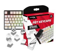 HyperX Teclas PBT: Conjunto Completo de Teclas, Material PBT de Doble Disparo, diseño en inglés (EE. UU.), 104 Teclas, Blanco