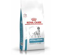 Hypoallergenic Moderate Calorie | Pienso seco para Perros | 7 kg | Royal Canin Veterinary | Pienso dietético completo | Para reducir intolerancias a ingredientes y nutrientes