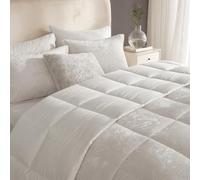HYPREST Juego de Colchas de Edredón de Terciopelo Tamaño King, 3 Piezas de Edredón de Terciopelo Elegante de Lujo, Ultra Suave, Color Blanco