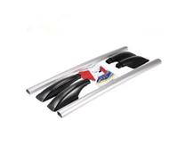 HYQHYX Coche Barras Techo 1,3 Metros para VW para Polo 2011 2012 2013 2014-2022 Marco Techo Aleación Aluminio Sin Perforación Accesorios Coche Estilo Coche Barras Portaequipajes(Black and Silver.)