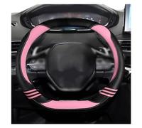 HYQHYX Funda Volante Coche para Peugeot 2008 2019 2020 2022 E2008 2020 Lindo Protector para Volante De Coche PU Cuero Niñas Accesorios De Coche Interior Funda De Volante (Color : Rosado)