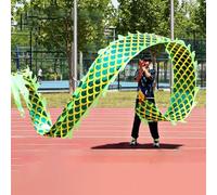 HYQING Cinta de Danza del dragón for Deportes al Aire Libre, Dragon POI, Serpentina de dragón Verde con Cabeza de Acero y Bolsa de Viaje, Ideal for Adultos, jóvenes y Adultos Mayores.(8 m (26 ft))