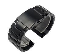 HYQING Correa de reloj, correa de reloj de liberación rápida, correa de reloj de acero inoxidable de calidad, 24 mm, 26 mm, 28 mm, pulsera de acero negra(Black,28mm)