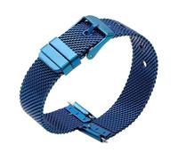 HYQING Correa de reloj de 10 mm, 12 mm, 14 mm, 16 mm, 18 mm, 20 mm y 22 mm, de acero inoxidable, de liberación rápida, correa de reloj con hebilla de pasador universal de cabeza plana(Blue,14mm)