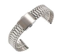 HYQING Correa de reloj de acero inoxidable de 10, 12 mm, 14 mm y 16 mm, correa de repuesto de metal de liberación rápida for negocios(Steel,12mm)
