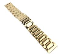 HYQING Correa de reloj de acero inoxidable de calidad con hebilla de mariposa y cabeza plana, correa universal for reloj de 16, 18, 20, 21, 24 y 26 mm(Rose gold bright,23mm)