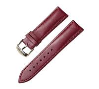 HYQING Correas de reloj 14/16/18/20/22 mm Hombres Mujeres Correa de reloj de cuero genuino suave informal, Correas de reloj amigables con la piel de grano plano for reloj de cuarzo(Purple,22mm)