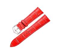 HYQING Correas de reloj 18/19/20/21/22/24mm hombres mujeres patrón de cocodrilo correa de cuero de vaca correa de reloj transpirable de cuero multicapa(Black,21mm)