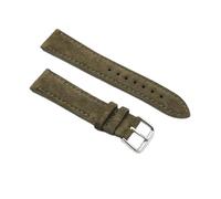 HYQING Correas de Reloj Correa de Reloj de Cuero de Gamuza Vintage de 18/19/20/22/24 mm con Barra de Resorte de liberación rápida(Green,19mm)