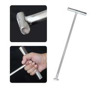 HYQING Gancho de llave for tapa de alcantarilla, plateado, con mango de acero tipo T de 15/44/62/71 cm de largo. Herramienta for levantar, tirar y mover tapas de alcantarillado.(62 cm (24 3/8"))