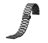HYQING Reemplace la correa de reloj Correa de reloj Correa de acero inoxidable sólido de metal Compatible con pulsera de repuesto for hombres de liberación rápida de 18 mm -28 mm(Black,26mm)