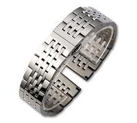HYQING Reemplace la correa de reloj Correa de reloj Correa de reloj Pulsera de acero inoxidable sólido Siete cuentas Hebilla de mariposa 12 mm14 mm16 mm18 mm19 mm20 mm22 mm24 mm Correa(Silver,19mm)