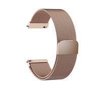 HYQING Reemplace la correa del reloj adecuada for correa de malla de acero inoxidable de 20 mm, anillo de color, correa magnética, correa de muñeca(Rose Pink)