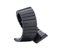 HYQING Reemplazar correa de reloj Correa de reloj Correa de metal única flexible de acero inoxidable Pulsera universal Correa de muñeca 14 mm 16 mm 18 mm 20 mm 22 mm(Black,14mm)