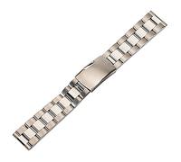HYQING Reemplazar correa de reloj Universal 18mm 20mm 22mm 24mm 26mm 28mm 30mm Correa de repuesto transpirable de acero inoxidable clásica sólida(Silver,30mm)