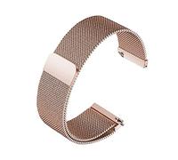 HYQING Reemplazo de correa de reloj, correa de malla magnética de acero inoxidable, correa de repuesto de Metal de 12, 14, 15, 16, 18, 20 y 22mm(Rosegold,12mm)