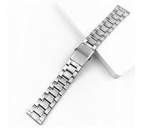 HYQING Reemplazo de correa de reloj, correa de Metal de acero inoxidable sólido, Compatible con accesorios de pulsera de reloj de repuesto de plata de 12-22mm(22mm)