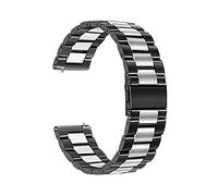HYQING Reemplazo de correa de reloj, correa de Metal, pulsera de acero inoxidable, 20mm, 22mm, pulsera de liberación rápida, accesorios de repuesto for reloj(Black Silver,22mm)