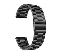 HYQING Reemplazo de correa de reloj Correa de reloj Correa de reloj de liberación rápida adecuada for accesorios de pulsera de acero inoxidable de metal de repuesto de 20 mm y 22 mm(Black,20mm)