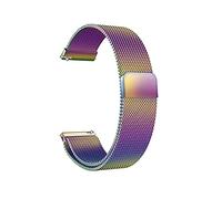 HYQING Reemplazo de correa de reloj, correa magnética de acero inoxidable, pulsera de reloj de 20/22mm, correa de Metal, correa de repuesto de negocios(Colorful,20mm)