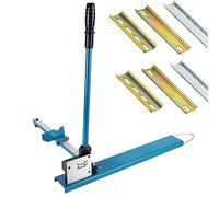 HYQNG Cortador de riel DIN, Cortador de riel de Doble Ranura con Regla de 50 cm, cortadora de canaletas para Cortar riel ranurado de Acero/Aluminio de 35 mm de Ancho, 7,5 mm de Alto Blue