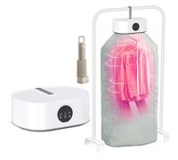 HYQNG Secadora de Ropa portátil, Mini Secadora de Ropa eléctrica con conexión, Plegable/Aire Caliente de 360°/Temporizador de 7 Horas/UV/Ahorro de energía 600 W, Secadora Ropa compacta calefacción
