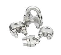 HYQOUKLR Abrazaderas para Cables, U Type Wire Rope Clamp 304 Stainless Steel M2-M8 2/5/10pcs Cable Bolts Rigging Hardware(M4-10pcs)