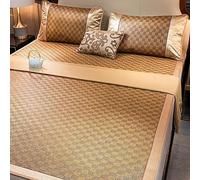 HYQOUKLR Esterilla de bambú para Dormir, colchón Plegable, Colchoneta Plegable de bambú for Dormir, refrescante y de Verano, tamaños.(Color D,90cm)