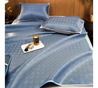 HYQOUKLR Esterilla de bambú para Dormir, colchón Plegable, Colchoneta refrescante for Dormir Multicolor en Varios tamaños(Blue,90 * 195cm)