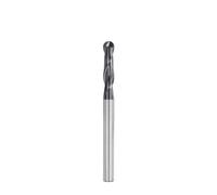 HYQOUKLR Fresas de Punta esférica, Fresa de Extremo de Bola, carburo de 3,175mm, 2F, TiALN HRC55, R0.4-R1.58, Espiral Ascendente, 40mm, 1/4 Uds.(R0.79x7.14x3.175x40)